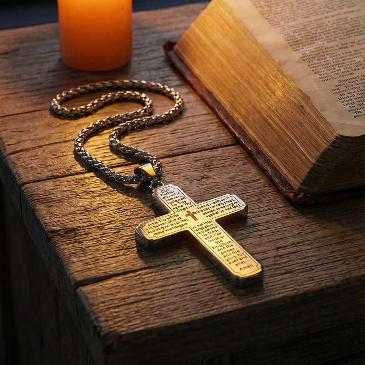 Evorith™ - The Lord's Prayer Cross Necklace