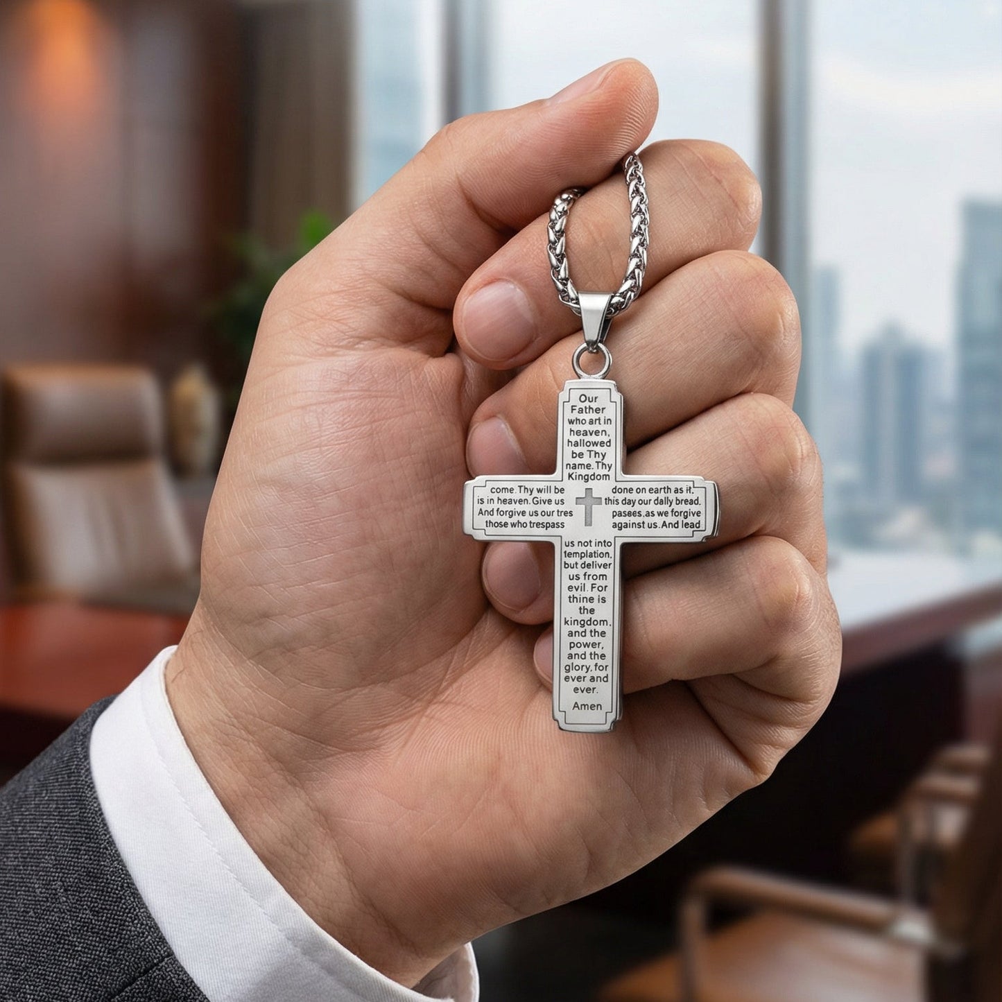 Evorith™ - The Lord's Prayer Cross Necklace