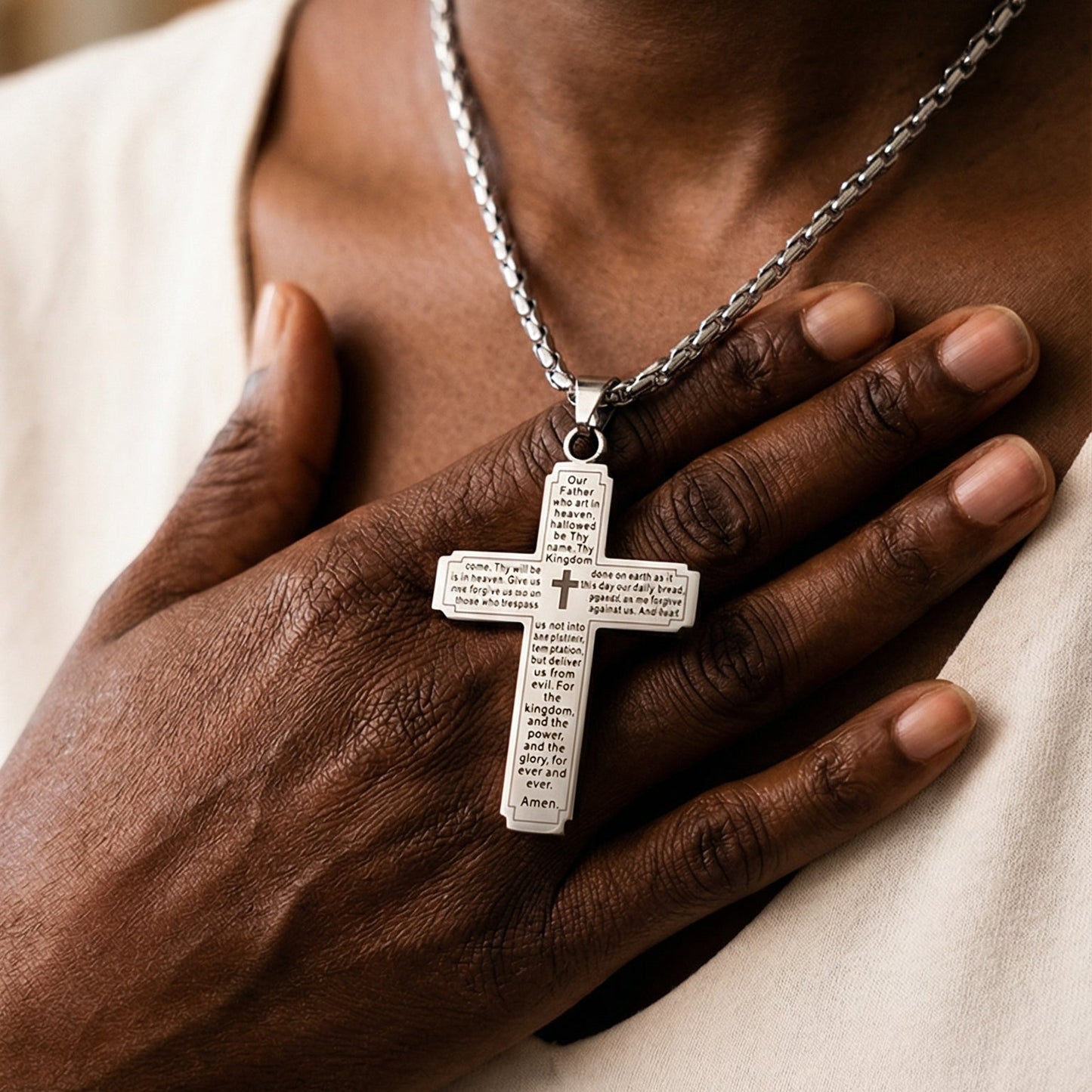 Evorith™ - The Lord's Prayer Cross Necklace