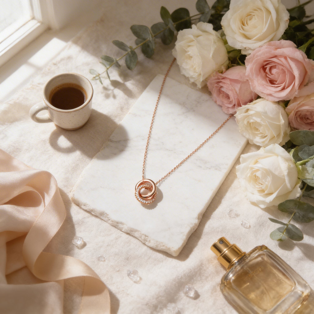 Friendship Necklace Silver / Rose Gold